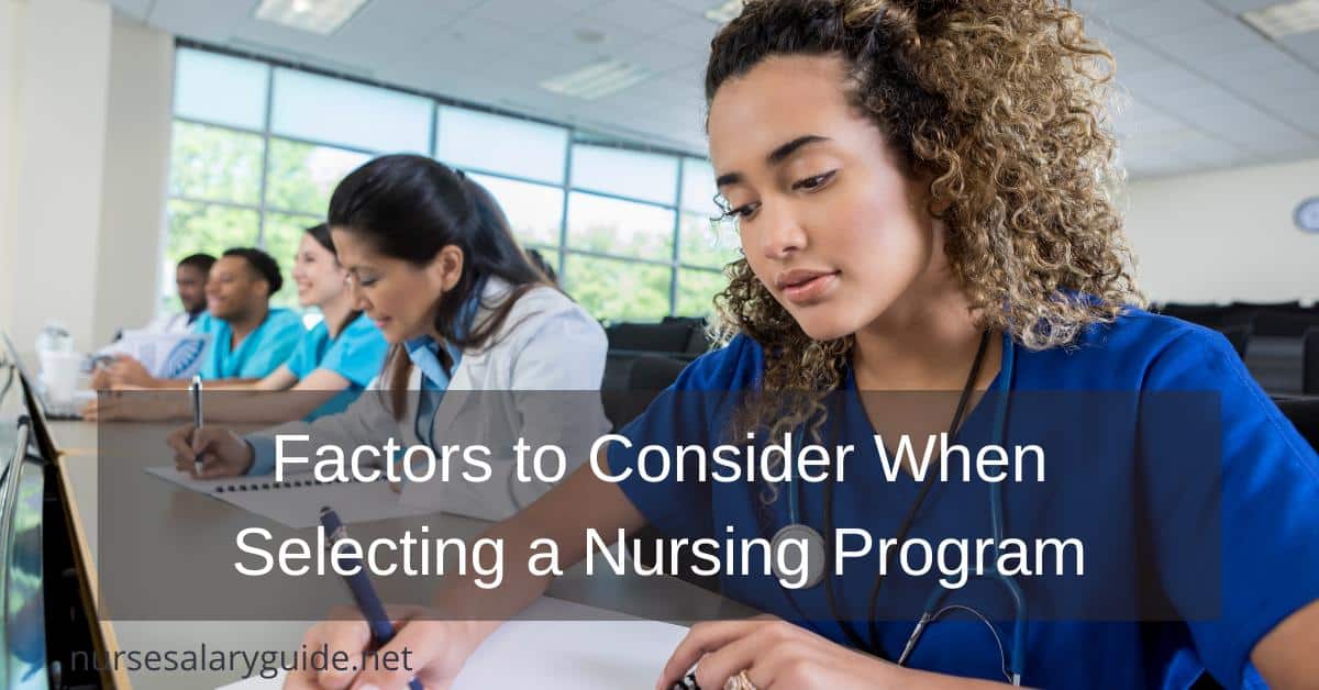 nursing program selection